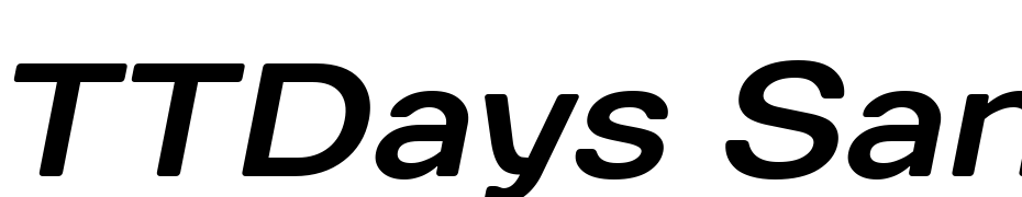TTDays Sans Bold Italic Polices Telecharger